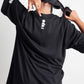 OdD1 oversized tshirts Matryoshka Smile Black