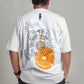 OdD1 Unisex Orange Clock Work White T-Shirt