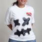 OdD1 women oversized tshirt Hello White